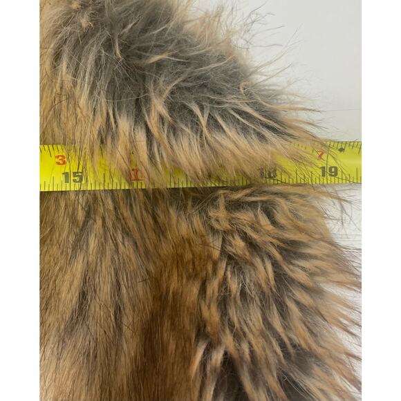 MICHAEL KORS Ivory Sweater Vest Ribbed Knit Faux Fur Size: P/L - Picture 5 of 8